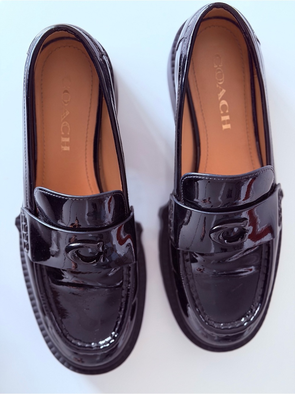 Coach Leah Loafers – Black Patent – Worn Once, Loved for 18 Months - Picture 2 of 5